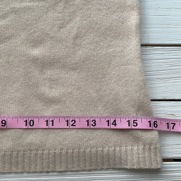 MAG by Magaschoni Short Sleeve 100% Cashmere Sweater Cream size S - Picture 5 of 9